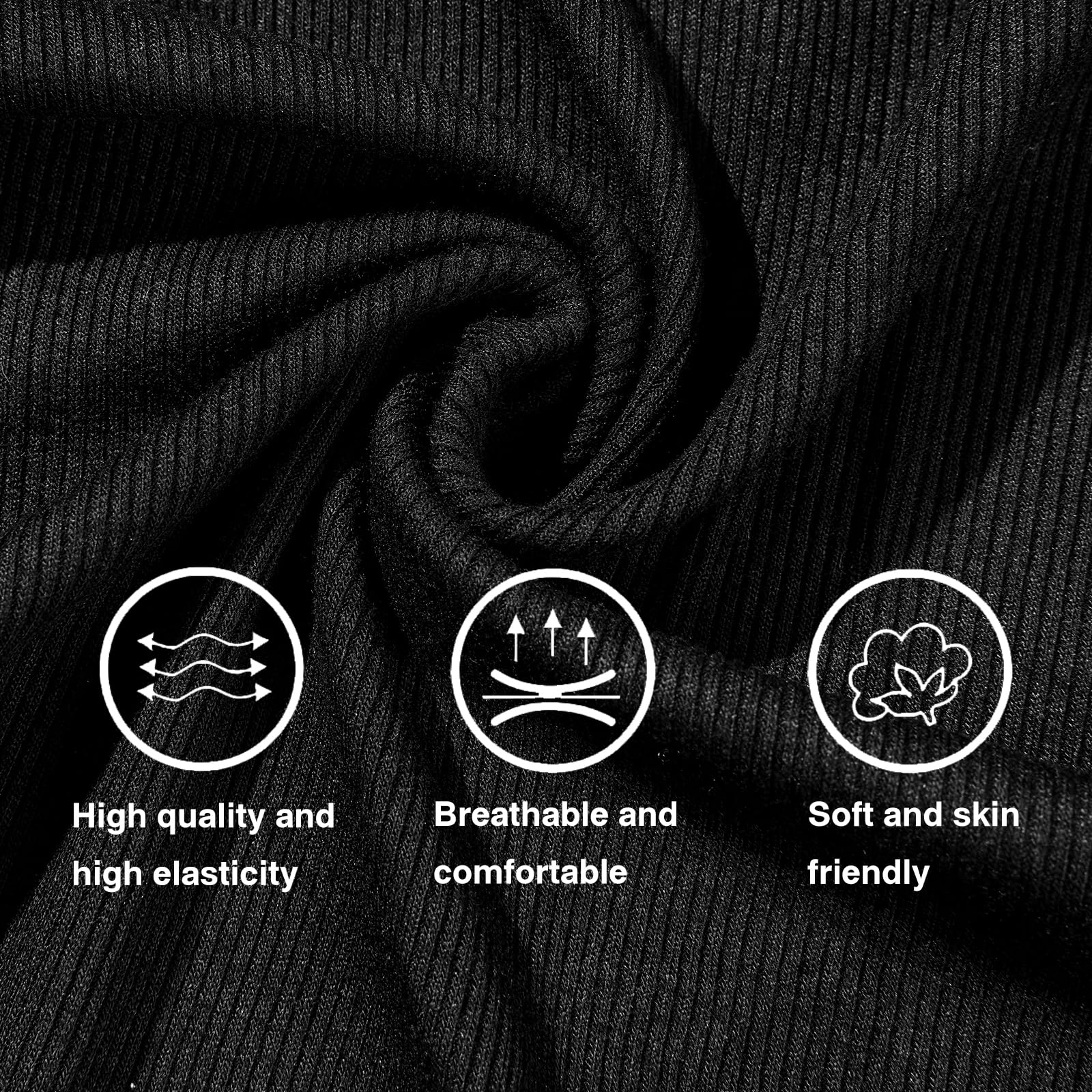 Plus Size Bodysuit Crew Neck Long Sleeve-Black - Image 7