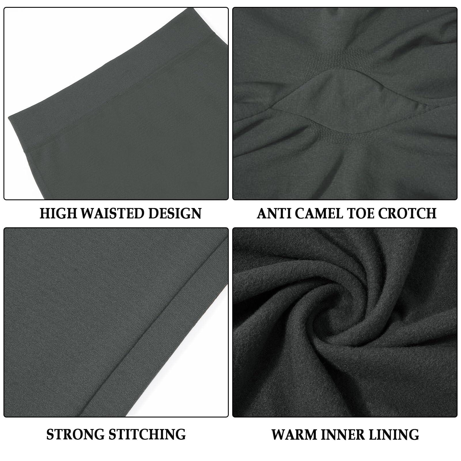 Plus Size Fleece Lined Leggings Women - Dark Grey - Image 7