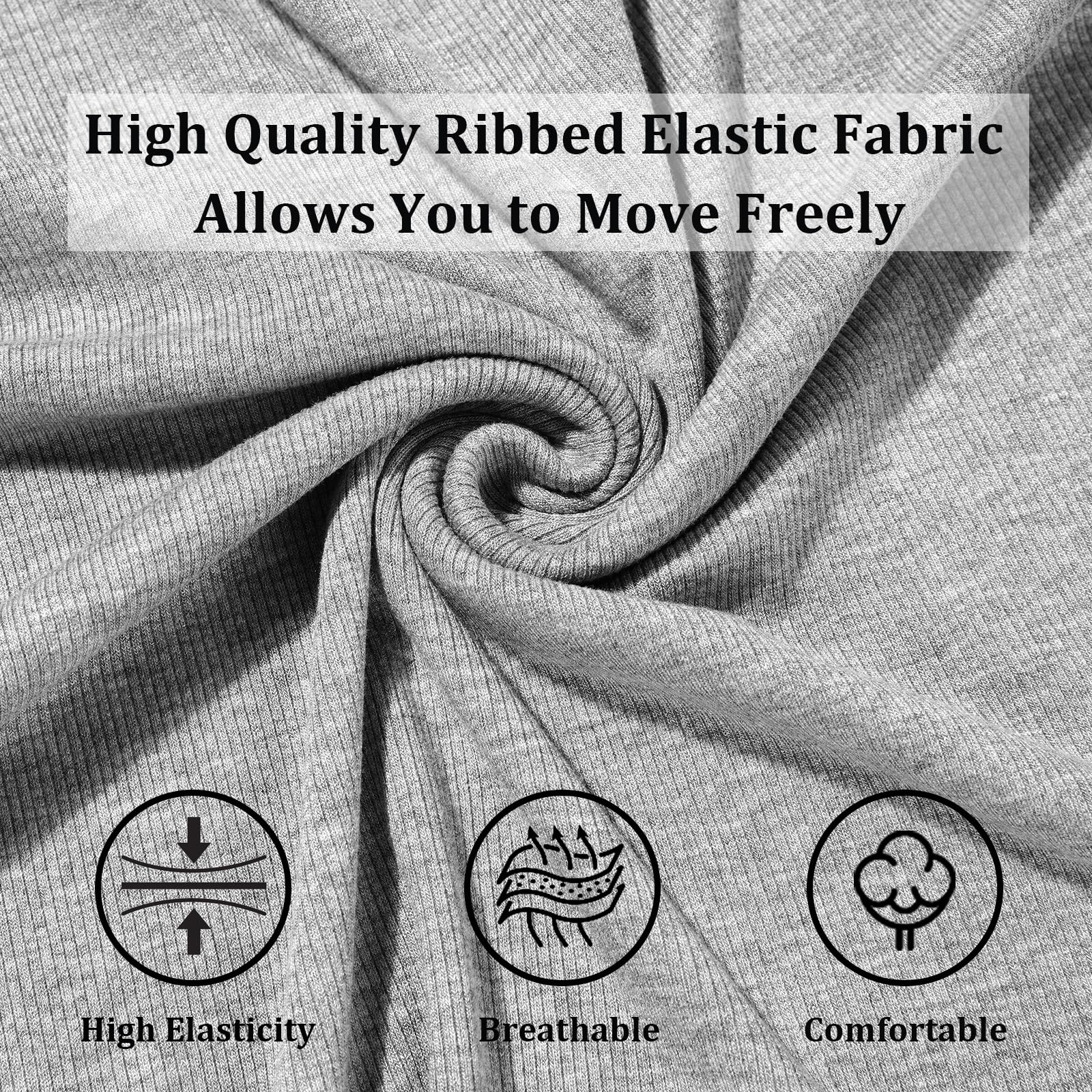 Plus Size Ribbed Tank Tops for Women - Grey - Image 6