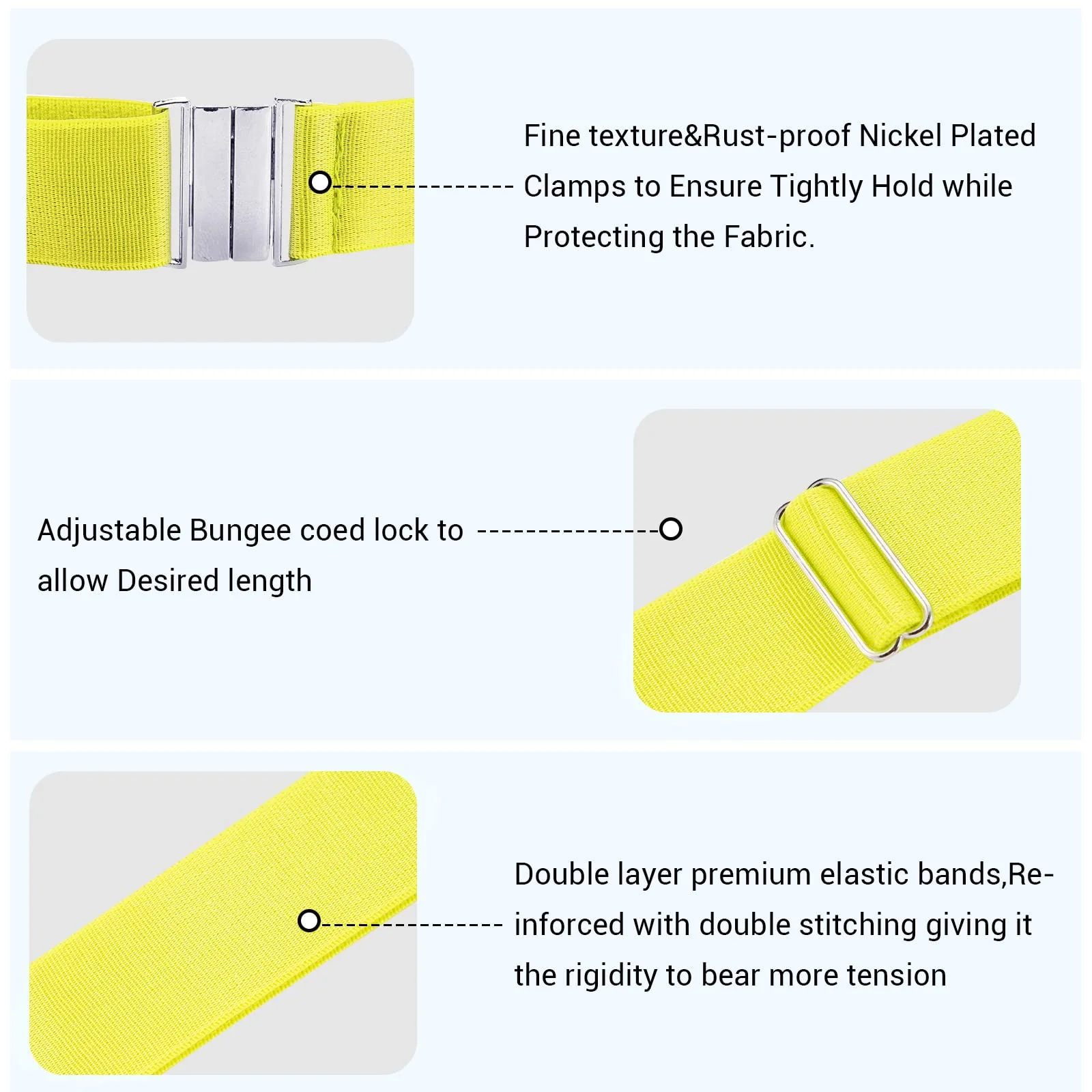Plus Size Thigh Garter Belt-Yellow - Image 4