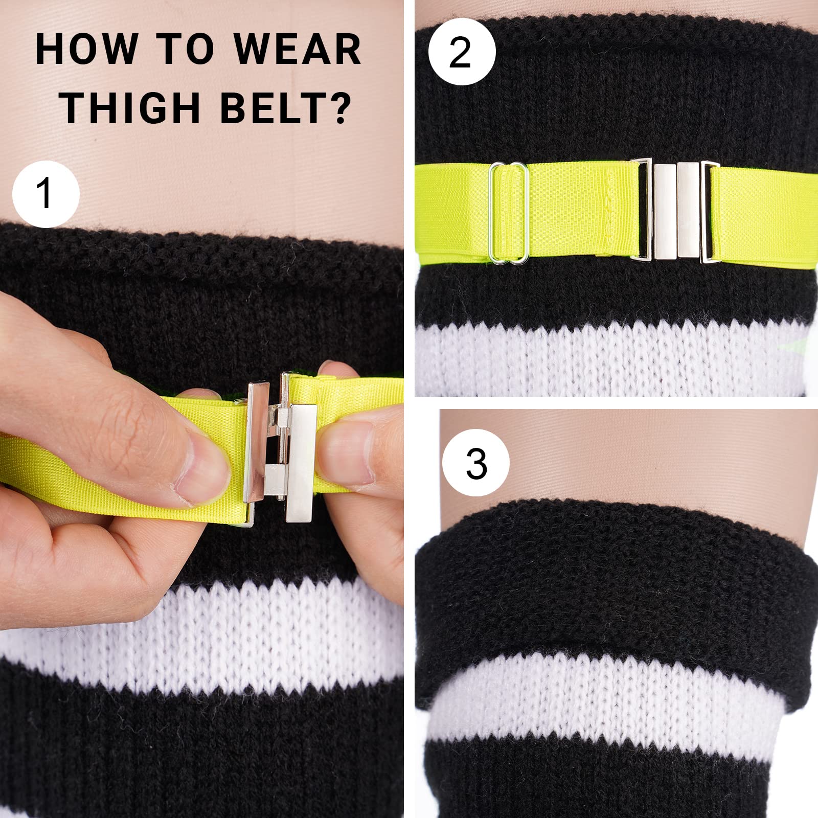 Plus Size Thigh Garter Belt-Yellow - Image 5
